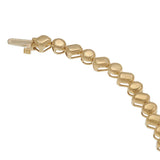 14KT Yellow Gold Diamond Necklace with Oval and Emerald Bezels