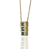 18KT Yellow Gold 1.50CT Emerald Necklace