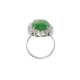 Vintage Jade And Diamond Ring