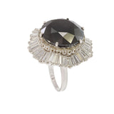 Vintage Retro Period 29.55CT Black Diamond GIA Certified Platinum Ring/Pendant