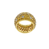 18KT Yellow Gold Yellow Sapphire And Diamond Band