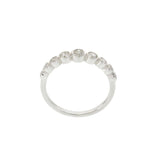 18KT White Gold Graduated Bezel Set Diamond Band