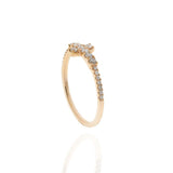 18KT Rose Gold Diamond Cross Ring