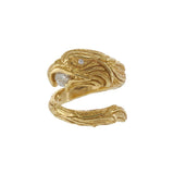 18KT Yellow Gold Vintage Eagle Wrap Diamond Ring