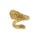 18KT Yellow Gold Vintage Eagle Wrap Diamond Ring