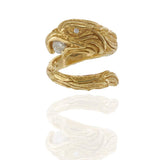18KT Yellow Gold Vintage Eagle Wrap Diamond Ring