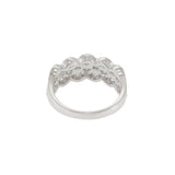 18KT White Gold Double Row Halo Diamond Band