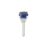 18KT White Gold Ceylon Sapphire and Diamond Ring