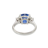 18KT White Gold Ceylon Sapphire and Diamond Ring