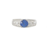 18KT White Gold Sapphire and Diamond Ring