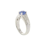 18KT White Gold Sapphire and Diamond Ring