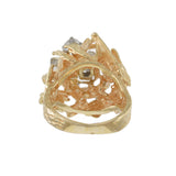 Circa 1970 14KT Yellow Gold Emerald Cut Diamond Ring