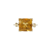 Retro Era Citrine Ring in 14KT Yellow Gold