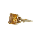 Retro Era Citrine Ring in 14KT Yellow Gold