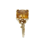 Retro Era Citrine Ring in 14KT Yellow Gold