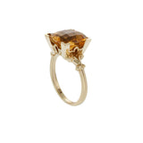 Retro Era Citrine Ring in 14KT Yellow Gold