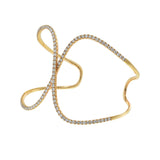 18KT Rose Gold Double Circle Diamond Bangle