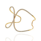 18KT Rose Gold Double Circle Diamond Bangle