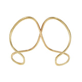 18KT Rose Gold Double Circle Diamond Bangle