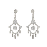 18KT White Gold Diamond Chandelier Earrings