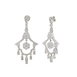 18KT White Gold Diamond Chandelier Earrings