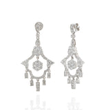 18KT White Gold Diamond Chandelier Earrings