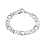 14KT White Gold 8.5" Cuban Link Diamond Bracelet