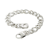 14KT White Gold 8.5" Cuban Link Diamond Bracelet