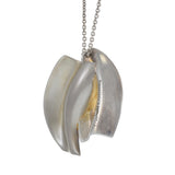 Vintage Tiffany & Co. Frank Gehry Brushed Silver Pendant Necklace