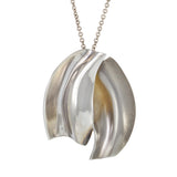 Vintage Tiffany & Co. Frank Gehry Brushed Silver Pendant Necklace