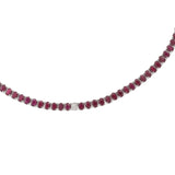 18KT White Gold Ruby and Diamond Tennis Necklace