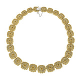 18KT Yellow Gold 38.35CT Fancy Yellow and White Diamond GIA Necklace