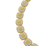 18KT Yellow Gold 38.35CT Fancy Yellow and White Diamond GIA Necklace