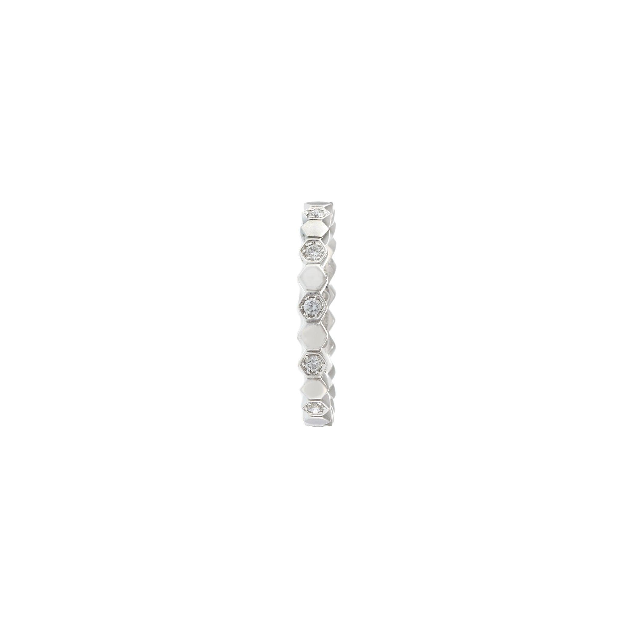 18KT White Gold Diamond Octagon Eternity Band