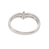 18KT White Gold Marquise Diamond V-Shaped Channel-Set Band