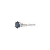 Vintage Platinum Sapphire and Diamond Ring