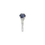 Vintage Platinum Sapphire and Diamond Ring