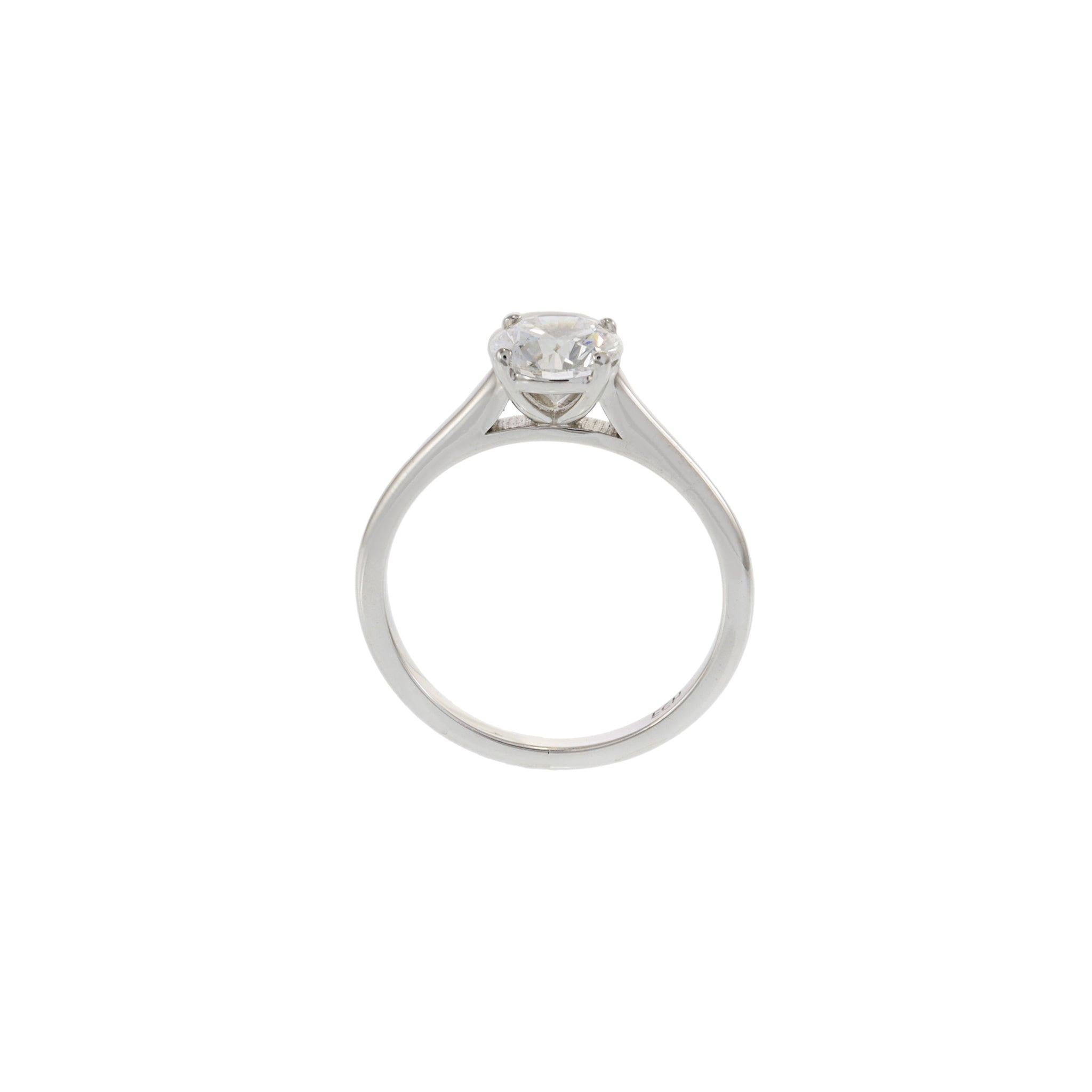 GIA 1.12CT E-VVS2 18kt White Gold Engagement Ring