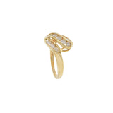 Estate 14KT Yellow Gold Swirl Diamond Ring