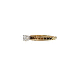 Vintage 14KT Yellow Gold Solitaire Diamond Ring, Engraved Shank