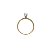 Vintage 14KT Yellow Gold Solitaire Diamond Ring, Engraved Shank