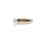 Vintage 14KT Yellow Gold Solitaire Diamond Ring, Engraved Shank