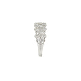18KT White Gold Diamond Three-Row Band Ring