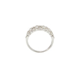 18KT White Gold Diamond Three-Row Band Ring