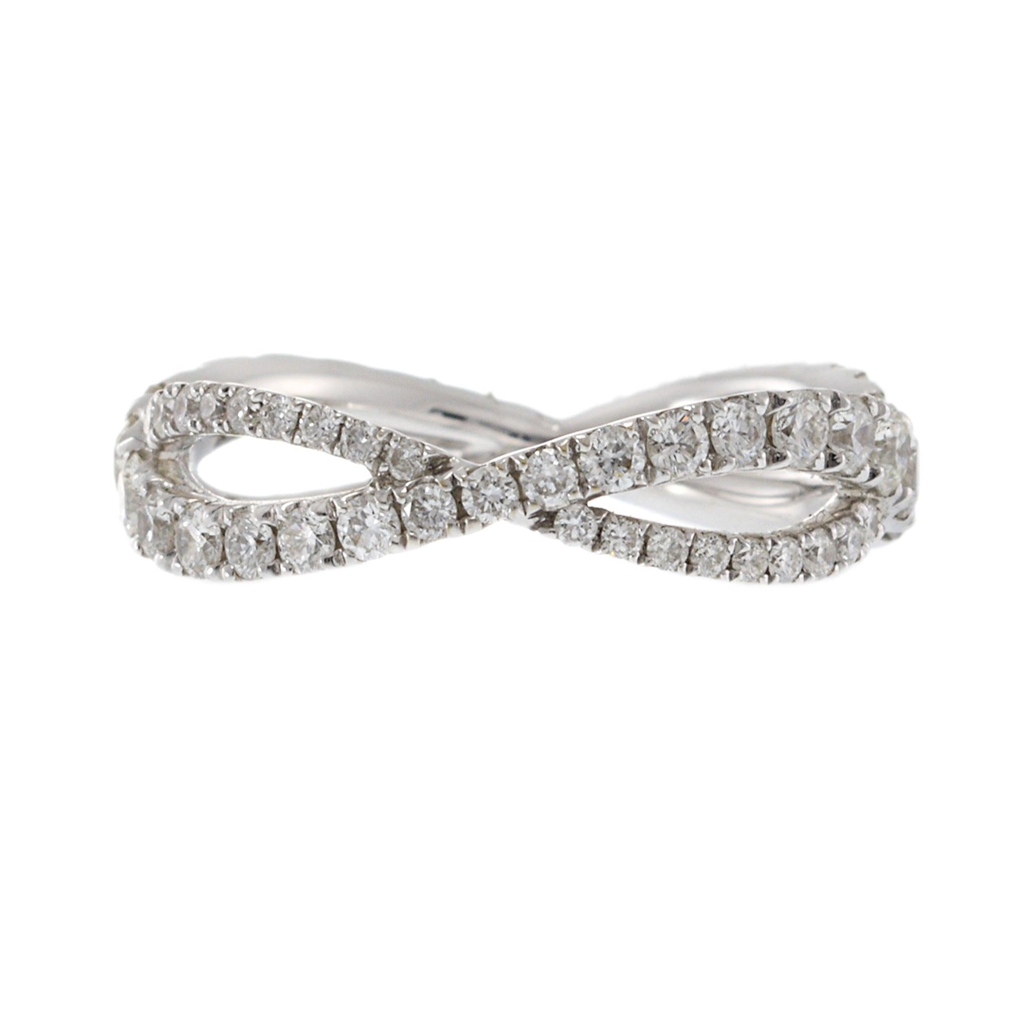 18KT White Gold Infinity Diamond Eternity Band