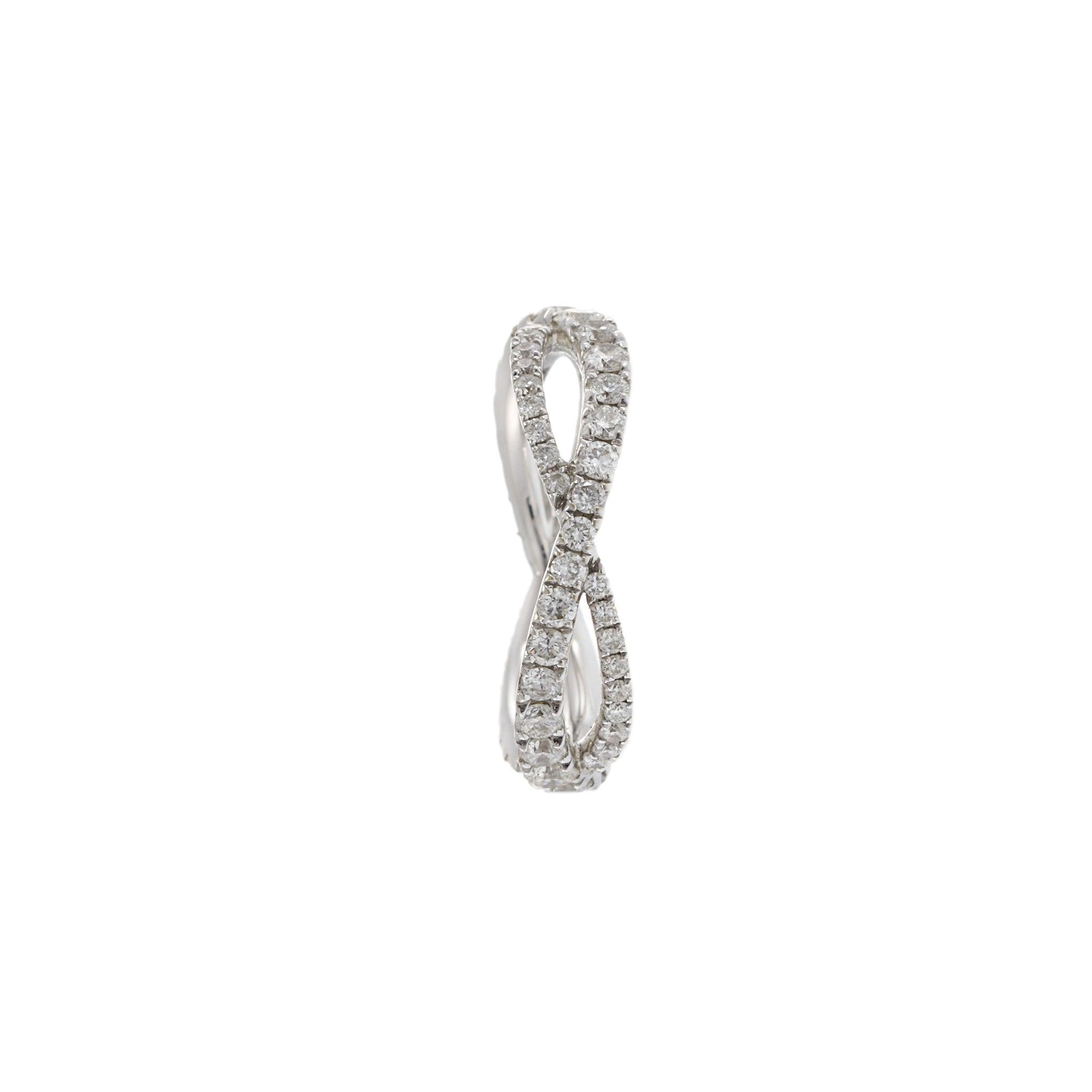 18KT White Gold Infinity Diamond Eternity Band