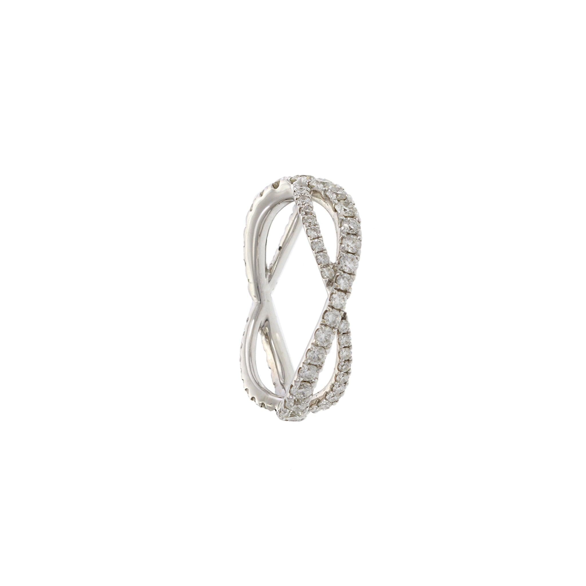 18KT White Gold Infinity Diamond Eternity Band