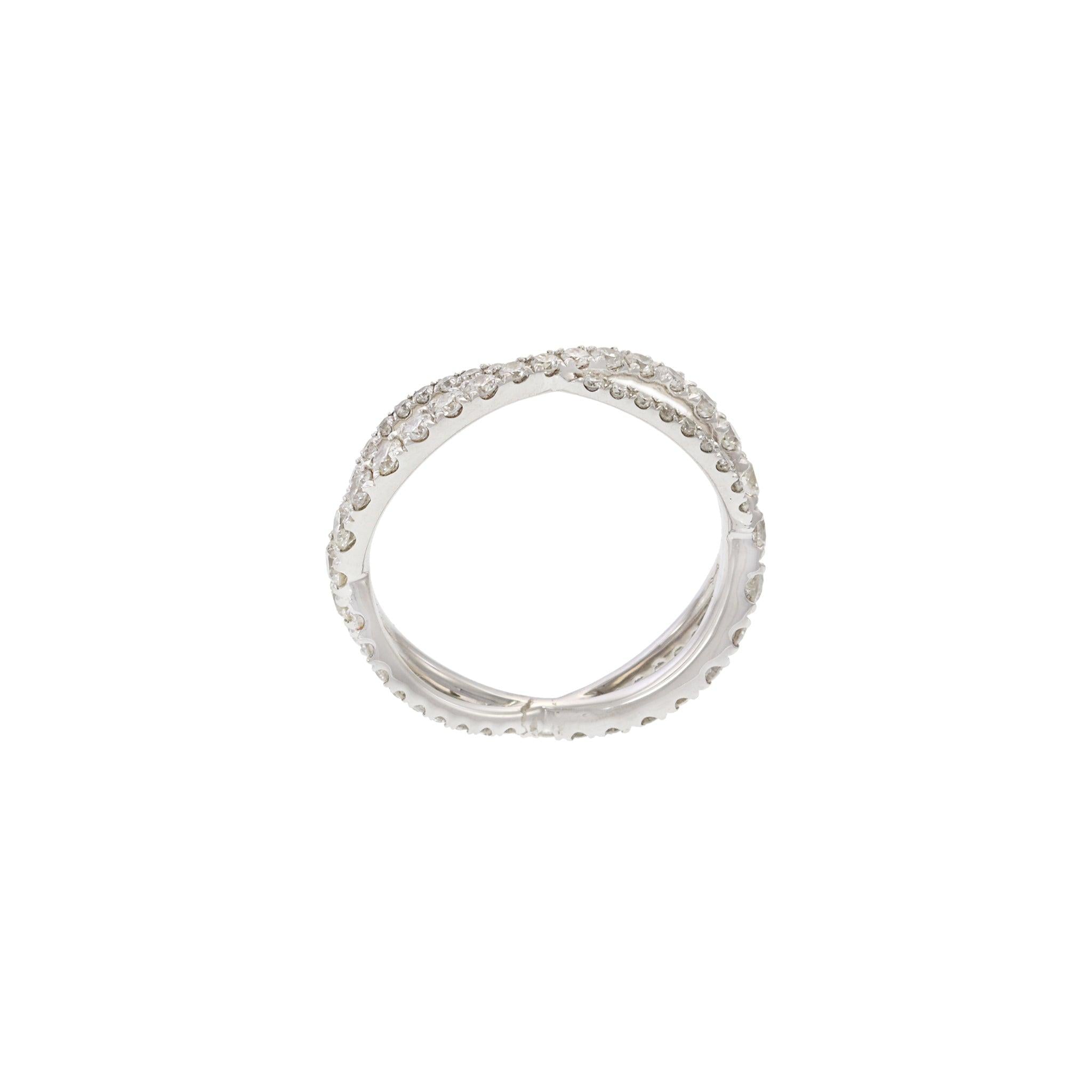 18KT White Gold Infinity Diamond Eternity Band