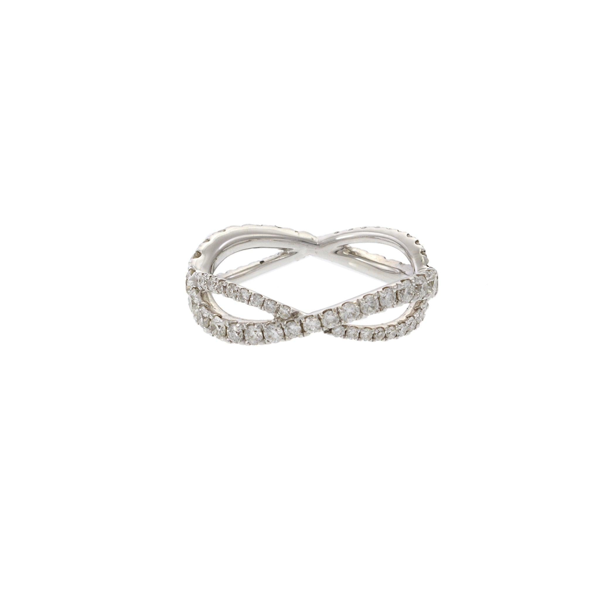 18KT White Gold Infinity Diamond Eternity Band