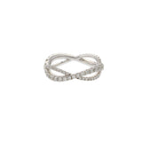 18KT White Gold Infinity Diamond Eternity Band
